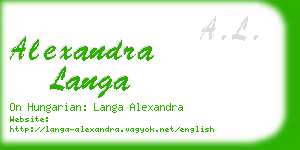 alexandra langa business card